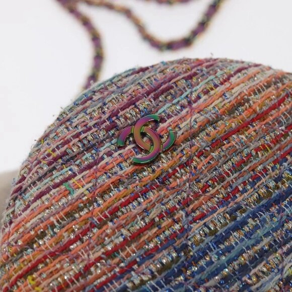 CHANEL Chain Shoulder Bag Tweed Rainbow CC - Picture 12 of 16